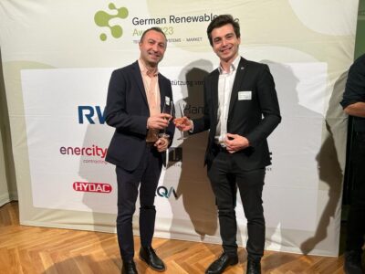 Wir freuen uns, als Finalist für den renommierten German Renewables Award 2023 ausgewählt worden zu sein!